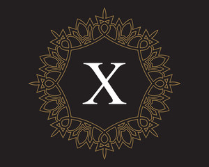 X Monogram Vintage Classic Letter Logo for Luxury  Business