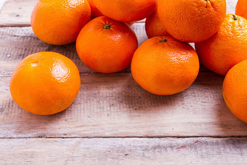 oranges on wood