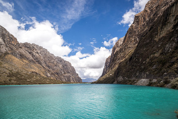 Huaraz, Peru - June 13th 2013 - The beautiful scenario of the Huaraz National Park in Peru.