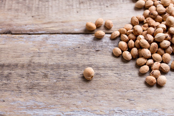 sour cherry pits on wood