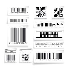 Barcode label set vector