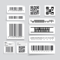 Barcode label set vector