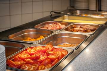 Hot breakfast counter