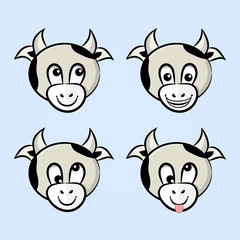 cows with different emotions