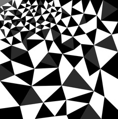 Polygon background, abstract geometric pattern monochrome