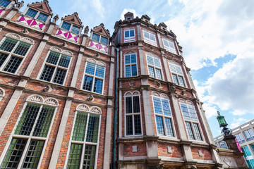Fototapeta premium facade of the devil house in Arnhem, Netherlands