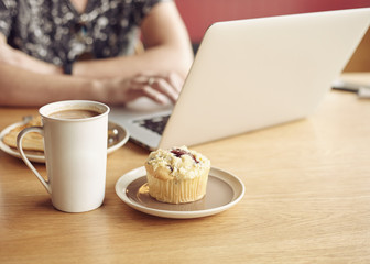 Work in cafe