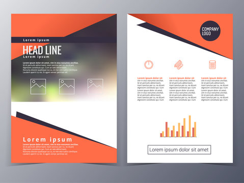 business and technology brochure design template vector