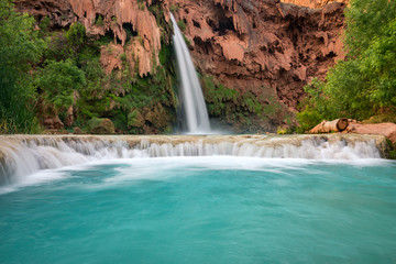 The amazing color of this water at Havasu Falls, Arizona