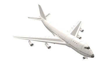 Fototapeta na wymiar passenger airplane isolate on white ,3d