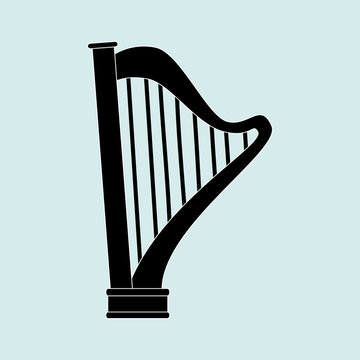 recommend clip art: harp isolated design 
