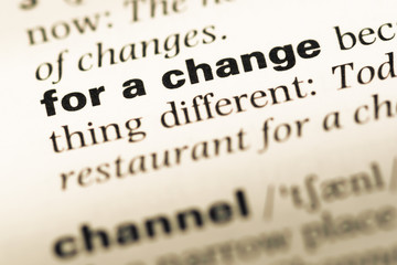 Obraz premium Close up of old English dictionary page with word for a chance