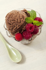 tempting chocolate ice cream bowl
