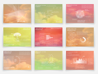 Brochure design for business data visualization, templates for b