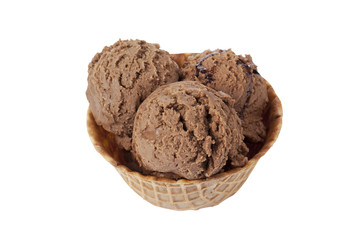 chocolate ice cream scoops