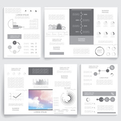 Brochure design, cover layout and infographics