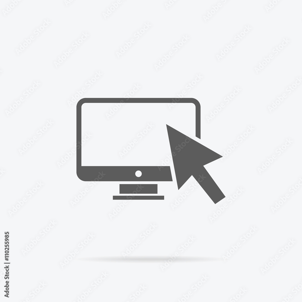 Poster monitor with mouse cursor