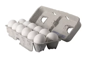 Fotobehang Egg Carton - Angled © IcemanJ