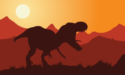 Dinosaur tyrannosaurus silhouette