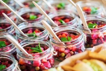 Fotobehang Assortiment catering food  © Maksim Shebeko