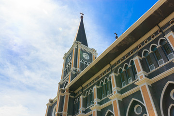 Old catholic church of Maephra Patisonti Niramon in Thailand.