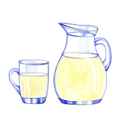 Watercolor fresh Milk Products