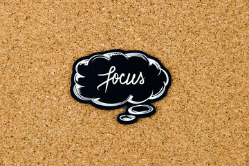 FOCUS written on black thinking bubble