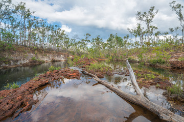 Fototapeta na wymiar Giddy river in Gove Peninsula, Arnhem land in Northern Territory, Australia.