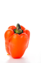 peppers over white background