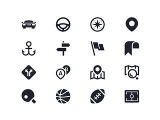 Traffic and sport icons. Lyra series
