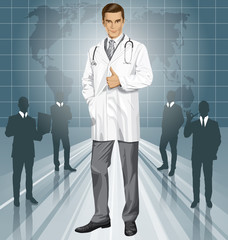 Fototapeta premium Vector Doctor With Stethoscope