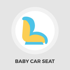 Child Car Seat Flat Icon