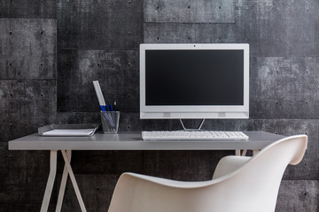 Post industrial style of modern workspace
