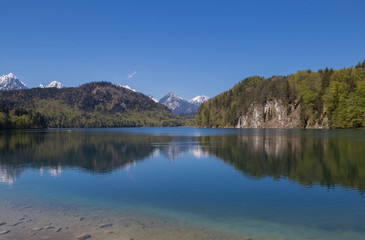 Fototapeta premium Alpsee lake at Hohenschwangau