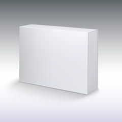White product cardboard, package box mockup.