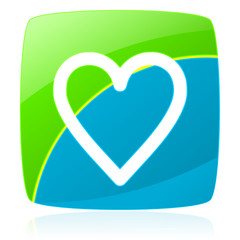 green blue glossy modern vector icon
