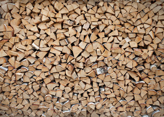 Birch woodpile