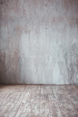 Wall and wooden floor.