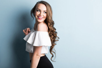 Beautiful happy woman.