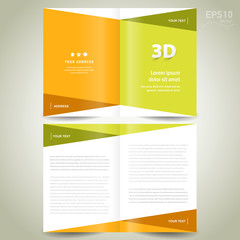 brochure design template booklet flat geometric abstract 