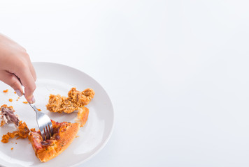 People with fast food