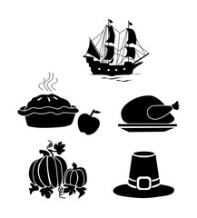 thanksgiving celebration icons