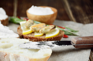 Tasty tapas on the table