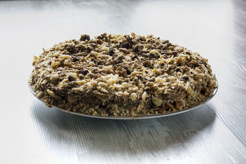 Sweet cake with walnuts