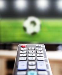 Naklejka premium Fußball im TV