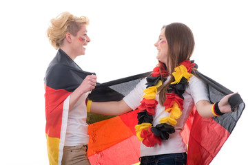 deutsche fußballfans tanzen vor freude