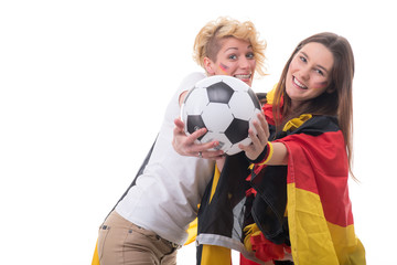 frauen zeigen begeisterung zum deutschlandspiel