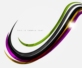 Wavy glossy futuristic swirl