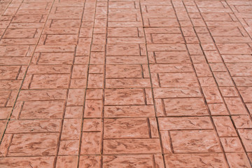 Walk side street floor tiles Background - red pattern
