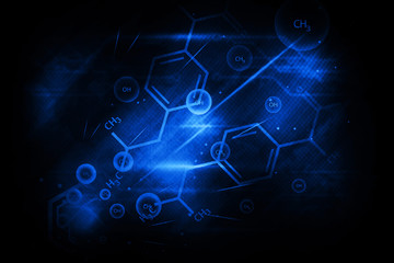 Technology background: chemical formulas